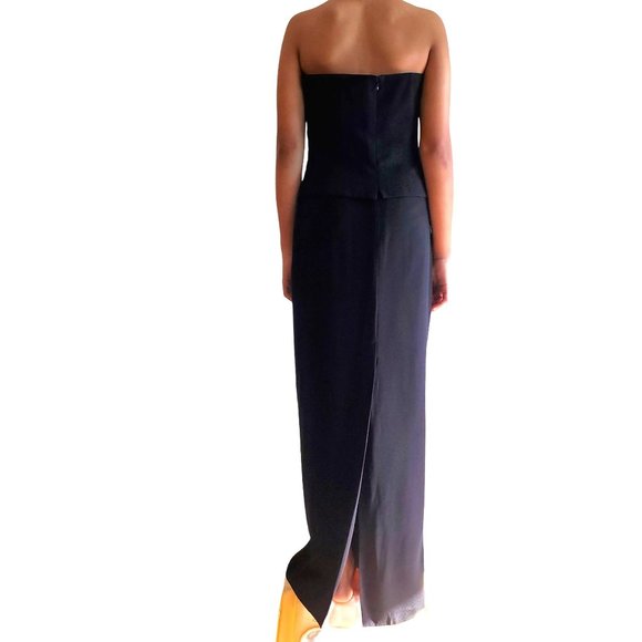 Vintage DAYMOR Couture by C. Mercedes Ferriera Strapless Column Gown w/ Jacket - Picture 3 of 16